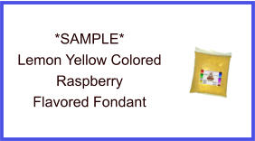 Lemon Yellow Raspberry Fondant Sample