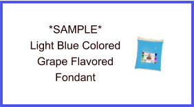 Light Blue Grape Fondant Sample