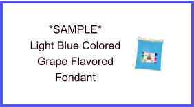 Light Blue Grape Fondant Sample