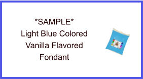 Light Blue Vanilla Fondant Sample