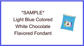 Light Blue White Chocolate Fondant Sample