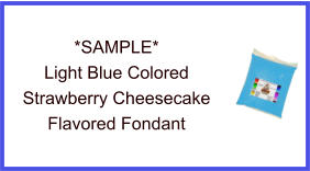 Light Blue Strawberry Cheesecake Fondant Sample
