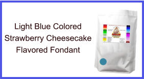 Light Blue Strawberry Cheesecake Fondant