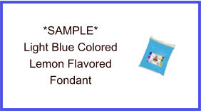 Light Blue Lemon Fondant Sample