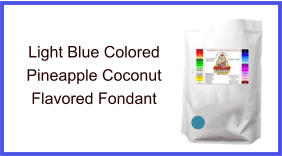 Light Blue Pineapple Coconut Fondant