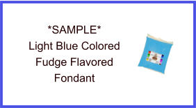 Light Blue Fudge Fondant Sample