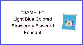 Light Blue Strawberry Fondant Sample