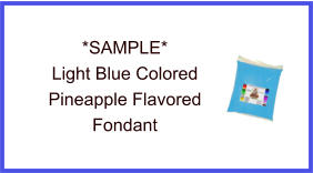 Light Blue Pineapple Fondant Sample