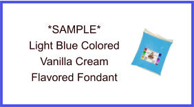 Light Blue Vanilla Fondant Sample