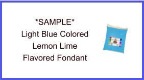 Light Blue Lemon Lime Fondant Sample