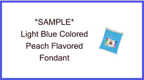 Light Blue Peach Fondant Sample