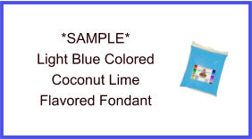 Light Blue Coconut Lime Fondant Sample