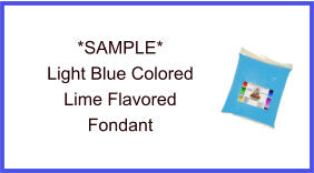 Light Blue Lime Fondant Sample