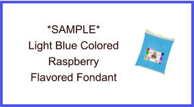 Light Blue Raspberry Fondant Sample