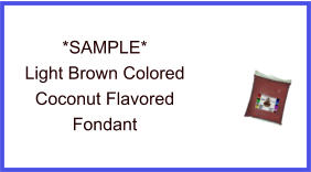 Light Brown Coconut Fondant Sample