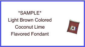 Light Brown Coconut Lime Fondant Sample