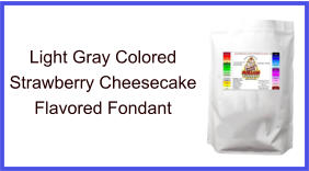 Light Gray Strawberry Cheesecake Fondant