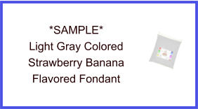 Light Gray Strawberry Banana Fondant Sample