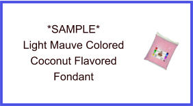 Light Mauve Coconut Fondant Sample