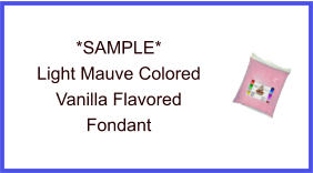 Light Mauve Vanilla Fondant Sample