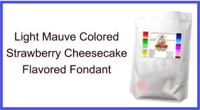 Light Mauve Strawberry Cheesecake Fondant