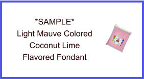 Light Mauve Coconut Lime Fondant Sample