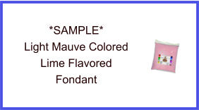 Light Mauve Lime Fondant Sample