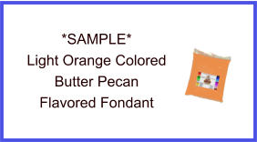 Light Orange Butter Pecan Fondant Sample