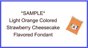 Light Orange Strawberry Cheesecake Fondant Sample