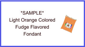 Light Orange Fudge Fondant Sample