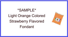 Light Orange Strawberry Fondant Sample