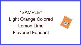 Light Orange Lemon Lime Fondant Sample