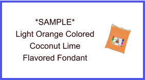 Light Orange Coconut Lime Fondant Sample