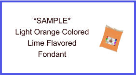 Light Orange Lime Fondant Sample