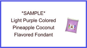 Light Purple Pineapple Coconut Fondant Sample