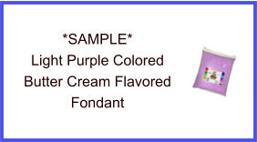 Light Purple Butter Cream Fondant Sample
