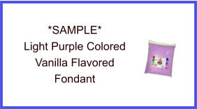 Light Purple Vanilla Fondant Sample