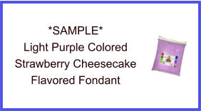 Light Purple Strawberry Cheesecake Fondant Sample