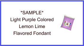 Light Purple Lemon Lime Fondant Sample