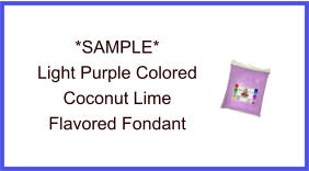 Light Purple Coconut Lime Fondant Sample