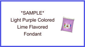 Light Purple Lime Fondant Sample