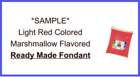 Light Red Marshmallow Fondant Sample