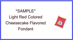 Light Red Cheesecake Fondant Sample