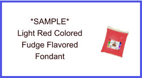 Light Red Fudge Flavor Fondant Sample