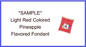 Light Red Pineapple Fondant Sample
