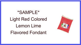 Light Red Lemon Lime Fondant Sample