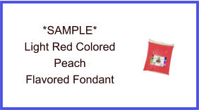 Light Red Peach Fondant Sample