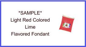 Light Red Lime Fondant Sample