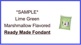 Lime Green Marshmallow Fondant Sample