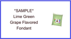 Lime Green Grape Fondant Sample
